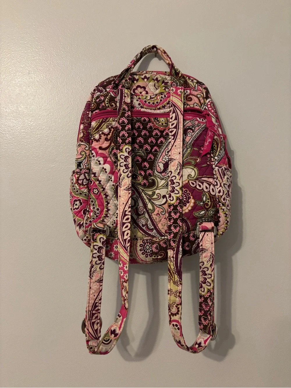 Vera Bradley small back pack print “Very Berry Paisley”